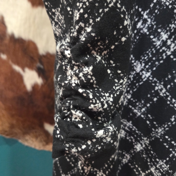 Robert Louis Monochrome Checkered Cowl Neck Dress - Picture 3 of 7